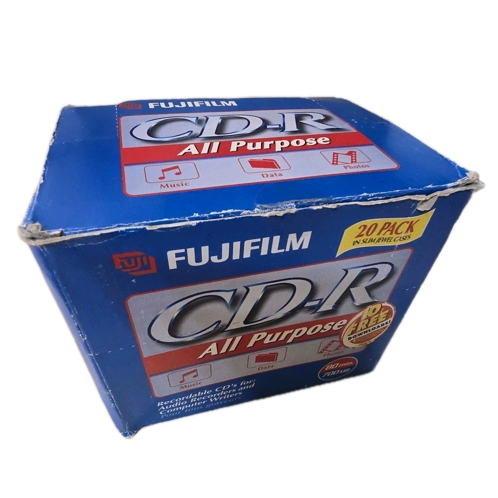 Fujifilm CD-RW 80 Min 700 MB New In Box (13) New Unopened Jewel Cases Orig‎ Box